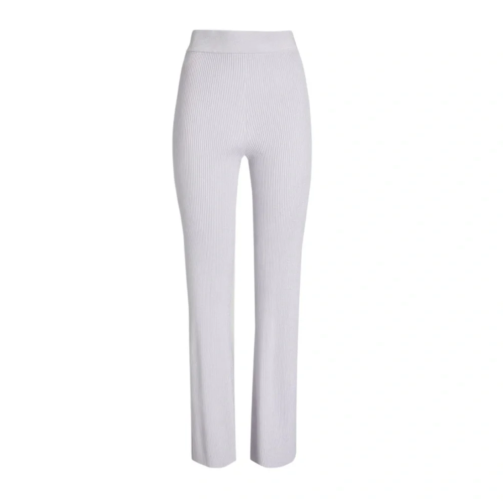 A.L.C. Logan Metallic Ribbed Knit Flared Pants Size Large NWT